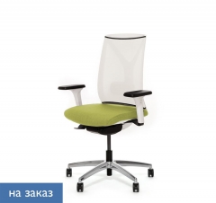 Кресло DION W Mesh W 870 1DW alum Kiton 08 Зеленый Белый Хром