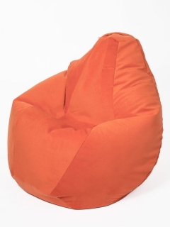 Кресло-мешок Россия Велюр большое Оранжевый