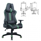 Кресло компьютерное BRABIX GT Carbon GM-120 Черный-зеленый
