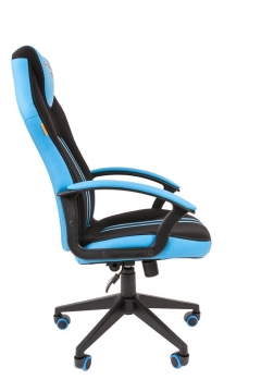 Кресло геймерское CHAIRMAN GAME 26 Черный-голубой