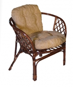 Кресло Багама, подушки светлые обычные Bahama4 темно коричневый