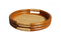 Поднос круглый Радуга 21/03 миндаль матовый