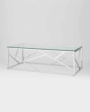 Журнальный стол Stool Group АРТ ДЕКО Серебро