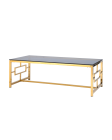 Журнальный стол Stool Group БРУКЛИН 120x60 Золото стекло smoke