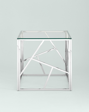 Журнальный столик Stool Group АРТ ДЕКО 55x55 Серебро