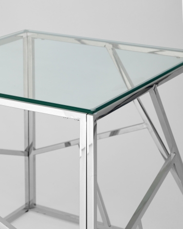Журнальный столик Stool Group АРТ ДЕКО 55x55 Серебро