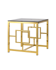 Журнальный столик Stool Group БРУКЛИН 55x55 Золото стекло smoke