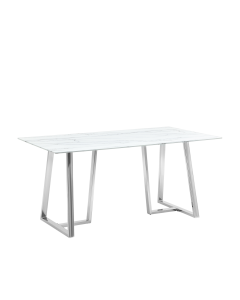 Стол обеденный Stool group Даллас 160*90 белый стеклянный