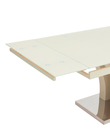 Стол обеденный Stool group Верона, раскладной, 160-220х90, глянцевый бежевый