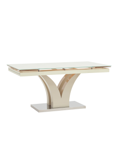 Стол обеденный Stool group Верона, раскладной, 160-220х90, глянцевый бежевый