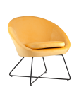 Кресло Stool group Колумбия, вельвет, оранжевый