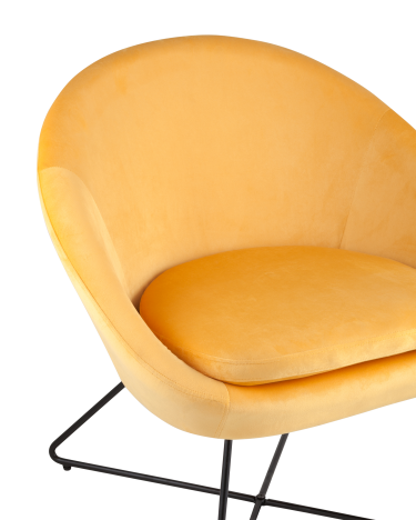 Кресло Stool group Колумбия, вельвет, оранжевый