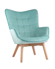 Кресло Stool group Манго, вельвет, мятный