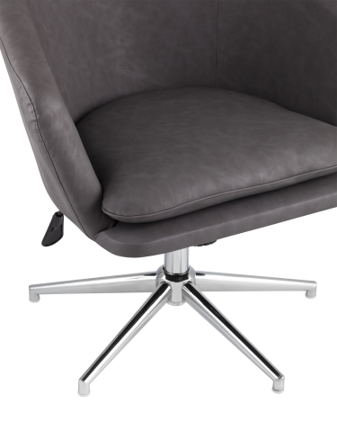 Кресло Stool group Харис регулируемое, экокожа серый