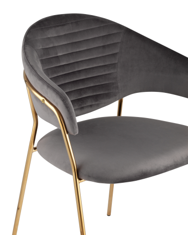Стул Stool group Эвита, велюр, темно-серый