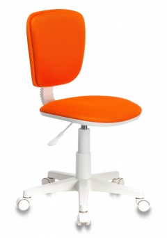 Кресло детское Бюрократ CH-W204NX пластик белый Оранжевый TW-96-1