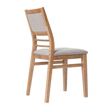 Стул с мягким сиденьем Сарин Rosy Grey жаккард Дуб натуральный