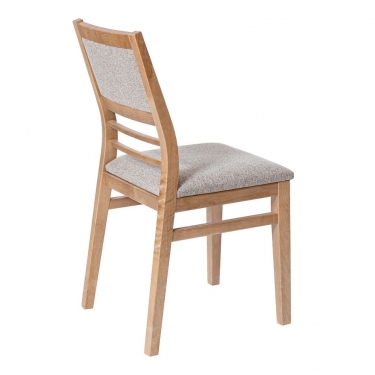Стул с мягким сиденьем Сарин Rosy Grey жаккард Дуб натуральный