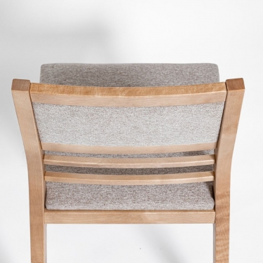 Стул с мягким сиденьем Сарин Rosy Grey жаккард Дуб натуральный