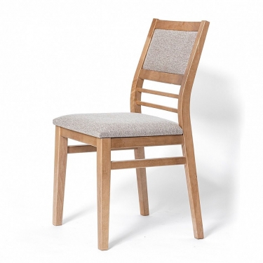 Стул с мягким сиденьем Сарин Rosy Grey жаккард Дуб натуральный