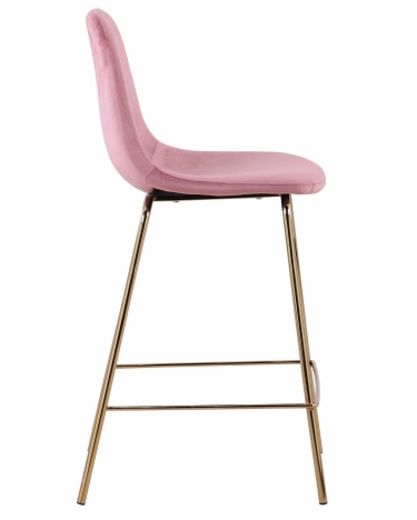 Стул полубарный Stool Group Валенсия велюр Розовый золотые ножки