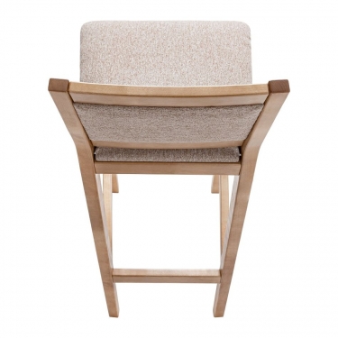 Барный стул с мягким сиденьем Хан 1 Beige кашемир Орех