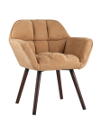Кресло Stool group Брайан, замша, бежевый