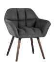 Кресло Stool group Брайан, замша, темно-серый