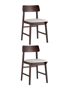 Комплект из двух стульев ODEN мягкая тканевая Светло-серая обивка