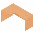 Стол компьютерный угловой Альтерна Р.СКУ-16 левый Бук Бавария светлый