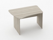 Стол прямой под встроенную тумбу Персона Грата Glassy 1.101.12Л Дуб сантана светлый