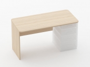 Стол прямой под встроенную тумбу Персона Грата Glassy 1.101.14Пр Туя