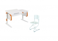 Стол универсальный трансформируемый Дэми Parta 1/75-40 + Stul Белый Оранжевый