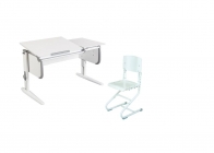 Стол универсальный трансформируемый Дэми Parta 1/75-40 + Stul Белый Серый