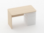 Стол прямой под встроенную тумбу Персона Грата Glassy 1.101.12Пр Венге