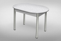 Стол обеденный Форт Парабола 3 кат. 1005 беж Ноги белые ЛДСП белый