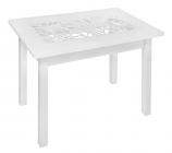 Стол обеденный Форт Прямоуг. ажур ноги Мажор Р-15 белая ЛДСП белый