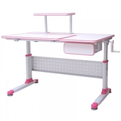 Парта растущая RIFFORMA Comfort-34 Белый Розовый