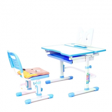 Комплект парта и стул с чехлом RIFFORMA RIFFORMA Comfort-07 Белый Голубой