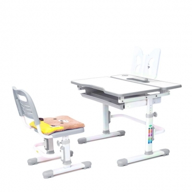 Комплект парта и стул с чехлом RIFFORMA RIFFORMA Comfort-07 Белый Серый