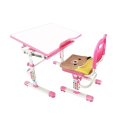 Комплект парта и стул с чехлом RIFFORMA SET-10 Белый Розовый