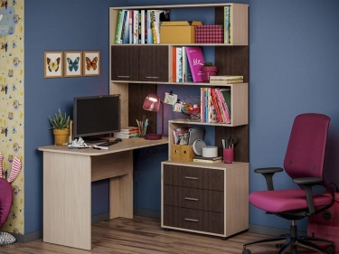 Уголок школьника Стиль Паскаль НМ-3 Дуб млечный/Венге