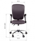 Офисное кресло для оператора CHAIRMAN 9801 Chrome темно-серый