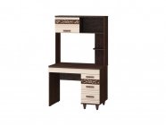 Стол компьютерный с надстройкой Витра Катрин 92.26+92.27 Дуб венге Белый песок Браун вуд