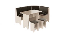 Кухонный уголок Трия Техас Исп.1 Дуб Белфорт/Экокожа коричневая