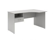 Стол письменный правый Skyland SET140-1 R c подвесной тумбой Белый