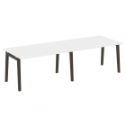 Стол переговорный 2 столешницы Рива ONIX WOOD OW.PRG-2.3 Белый Бриллиант/Темный