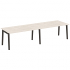 Стол переговорный 2 столешницы Рива ONIX WOOD OW.PRG-2.4 Денвер Светлый/Темный