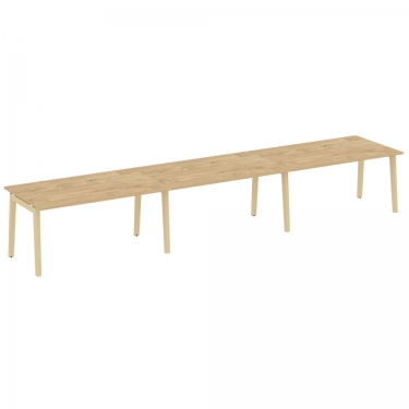 Стол переговорный 3 столешницы Рива ONIX WOOD OW.PRG-3.4 Тиквуд Светлый/Светлый