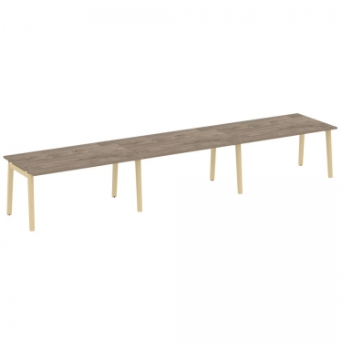 Стол переговорный 3 столешницы Рива ONIX WOOD OW.PRG-3.4 Тиквуд Темный/Светлый